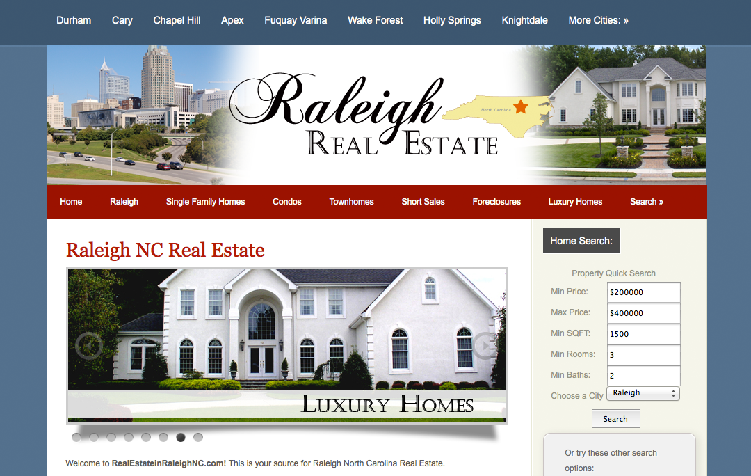 Raleigh Real Estate Website