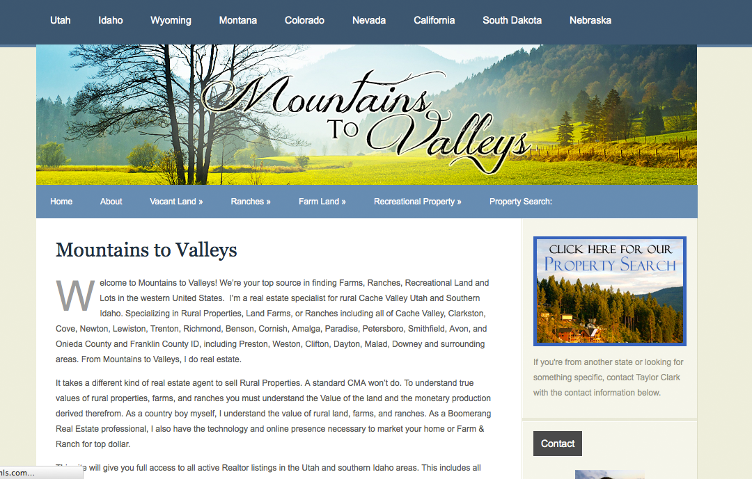 Mountains to Valleys Website