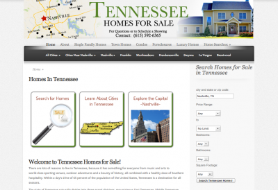 Tennessee Homes For Sale Website