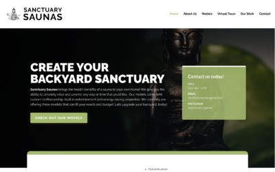 Sanctuary Saunas Webpage